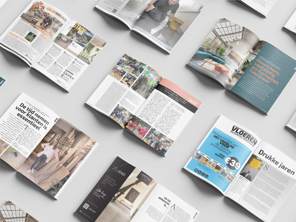 Vloeren Business Magazine spreads Vloeren Business Magazine spreads