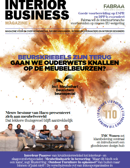De nieuwste, 110 pagina’s dikke editie van Interior Business Magazine is verschenen: nieuwe bestuur Haco presenteert zich aan meubelwereld en…veel, heel veel beurzennieuws
